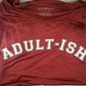 "Adultish"  🏃 Shirt Women's 2X
